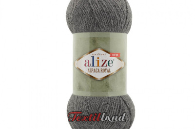 Пяжа Alize Alpaca Royal New (Альпака роял н'ю) 196 темно-серый меландж