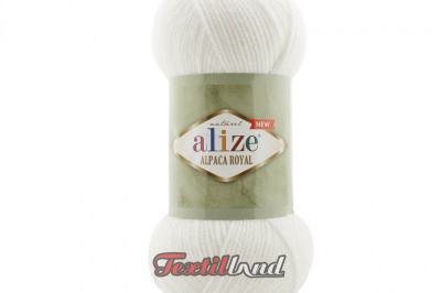 Пяжа Alize Alpaca Royal New (Альпака роял н'ю) 55 белый