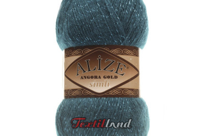 Пряжа Angora Gold Simli (Ангора Голд Сімлі) 17 петроль