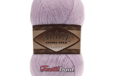 Пряжа Angora Gold Simli (Ангора Голд Сімлі) 27 лиловый