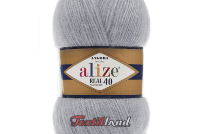 Пряжа Angora Real 40 (Ангора Реал 40)  21 серый