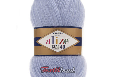 Пряжа Angora Real 40 (Ангора Реал 40)  40 голубой