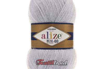 Пряжа Angora Real 40 (Ангора Реал 40)  52 светло-серый