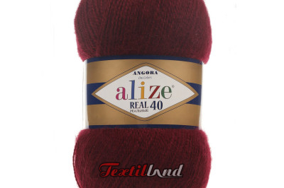 Пряжа Angora Real 40 (Ангора Реал 40)  57 бордовый