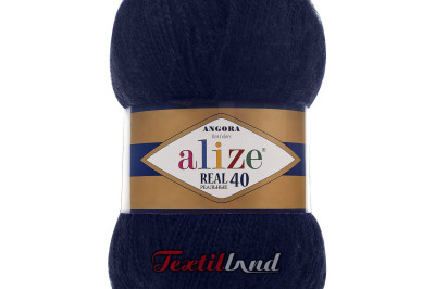 Пряжа Angora Real 40 (Ангора Реал 40)  58 темно-синий