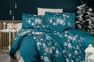 Постельное белье полуторное COTON SATIN Arya Turguoise