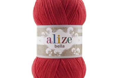 Пряжа Alize Bella 100 (Ализе Белла) - 56 красный