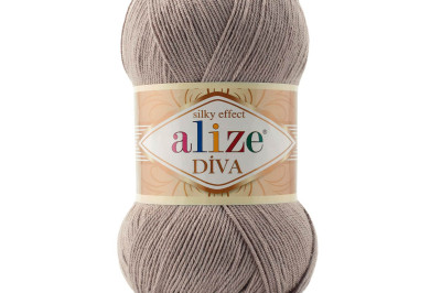 Пряжа Alize Diva (Ализе Дива) 167 серо-коричневый