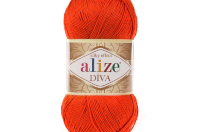Пряжа Alize Diva (Ализе Дива) 37 оранжевый