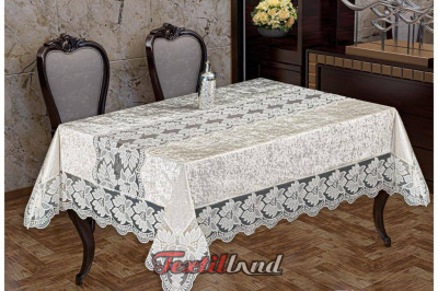 Скатерть на стол Ebrar 180*220 крем (Турция)