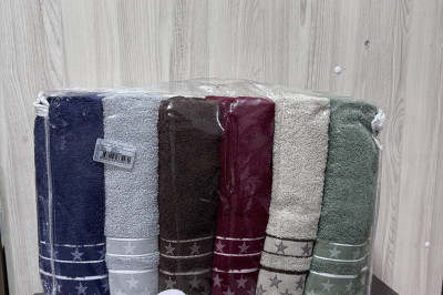 Набор турецких полотенец для бани Cestepe VIP Cotton, 6 шт, 100% хлопок, махра