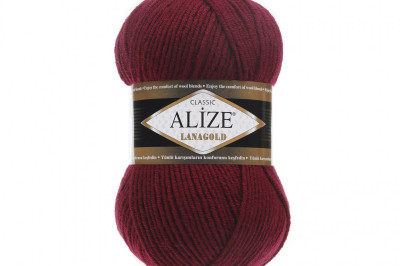 Пряжа Alize Lanagold (Ализе Ланаголд) 57 бордовый