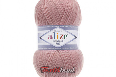 Пряжа Alize Lanagold 800 (Ланаголд 800 ) 173 белая роза