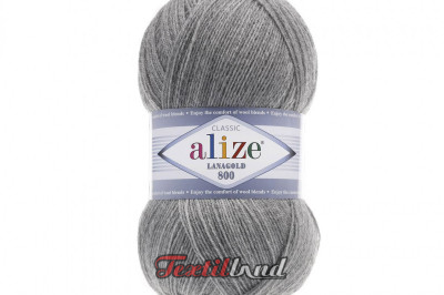 Пряжа Alize Lanagold 800 (Ланаголд 800 ) 21 серый
