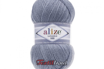 Пряжа Alize Lanagold 800 (Ланаголд 800 ) 221 светлый джинс