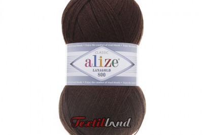 Пряжа Alize Lanagold 800 (Ланаголд 800 ) 26 коричневый