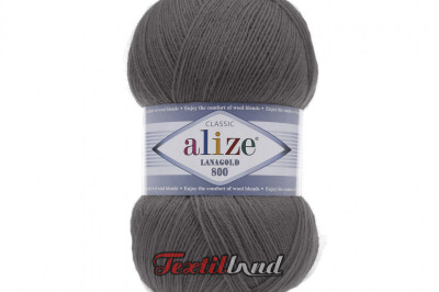Пряжа Alize Lanagold 800 (Ланаголд 800 ) 348 железно серый