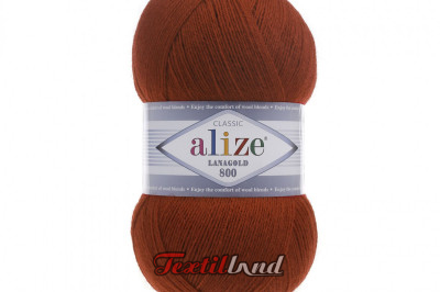 Пряжа Alize Lanagold 800 (Ланаголд 800 ) 36 терракот
