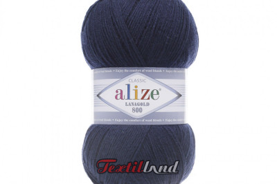 Пряжа Alize Lanagold 800 (Ланаголд 800 ) 58 темно-синий