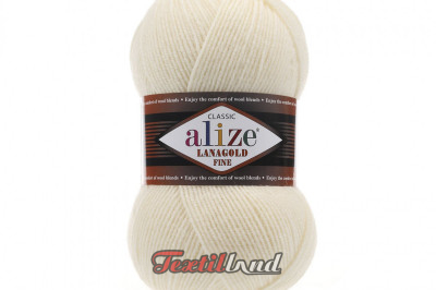 Пряжа Alize Lanagold Fine (Ланаголд Файн) 01 Кем