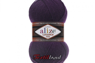 Пряжа Alize Lanagold Fine (Ланаголд Файн) 111 сливовый