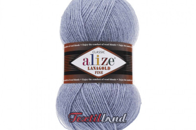 Пряжа Alize Lanagold Fine (Ланаголд Файн) 221 светлый джынс меландж