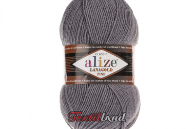 Пряжа Alize Lanagold Fine (Ланаголд Файн) 348 железно-серый