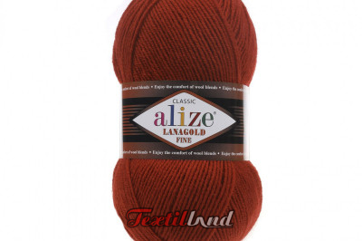 Пряжа Alize Lanagold Fine (Ланаголд Файн) 36 терракот