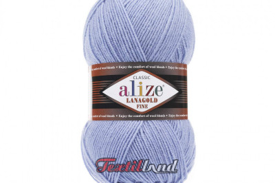 Пряжа Alize Lanagold Fine (Ланаголд Файн) 40 голубой