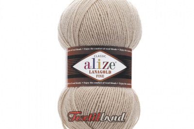 Пряжа Alize Lanagold Fine (Ланаголд Файн) 05 бежевый