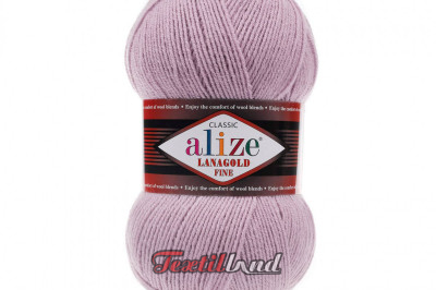 Пряжа Alize Lanagold Fine (Ланаголд Файн) 505 пепельно-сиреневый