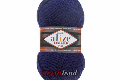 Пряжа Alize Lanagold Fine (Ланаголд Файн) 58 темно-синий