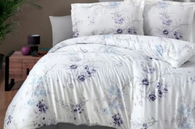 Постельное белье полуторное COTON SATIN LEENA LILAC