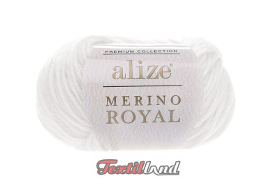 Пряжа Alize Nerino Royal  ( Мерино роял ) 55 белый
