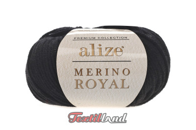 Пряжа Alize Nerino Royal  ( Мерино роял ) 60 черный