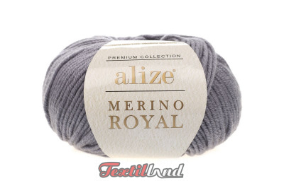 Пряжа Alize Nerino Royal  ( Мерино роял ) 87 угольно-серый