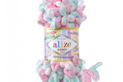 Пряжа Alize Puffy Color (Ализе Пуфи колор) 6052