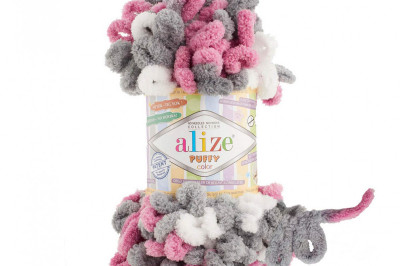 Пряжа Alize Puffy Color (Ализе Пуфи колор) 6070