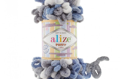 Пряжа Alize Puffy Color (Ализе Пуфи колор) 6075