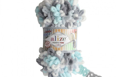 Пряжа Alize Puffy Fine Color (Ализе Пуфи Файн колор) 5939