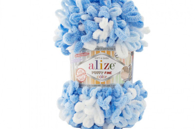 Пряжа Alize Puffy Fine Color (Ализе Пуфи Файн колор) 6371