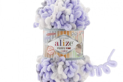 Пряжа Alize Puffy Fine Color (Ализе Пуфи Файн колор) 6372