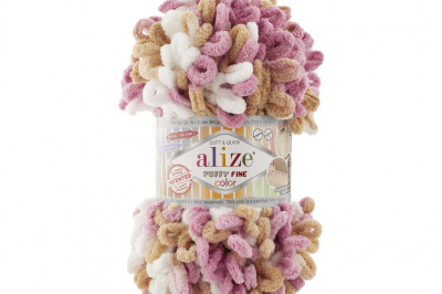 Пряжа Alize Puffy Fine Color (Ализе Пуфи Файн колор) 6402