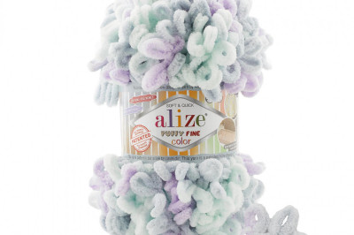 Пряжа Alize Puffy Fine Color (Ализе Пуфи Файн колор) 6466