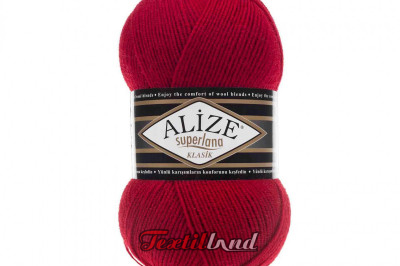 Пряжа Alize Superlana Klasik ( Суперлана класик ) 56 красный