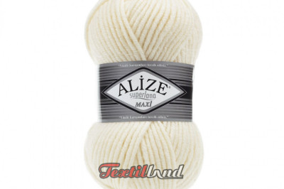Пряжа Alize Superlana Maxi ( Суперлана Макси) 01 крем