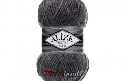 Пряжа Alize Superlana Maxi ( Суперлана Макси) 182 средне-серый меландж