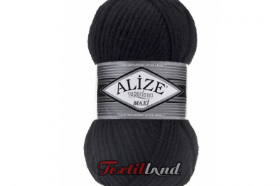 Пряжа Alize Superlana Maxi ( Суперлана Макси) 60 черный