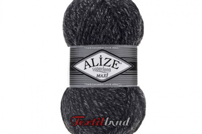 Пряжа Alize Superlana Maxi ( Суперлана Макси) 800 антрацитовый