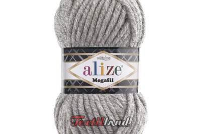 Пряжа Alize Superlana Megafil ( Суперлана Мегафил) 21 серый